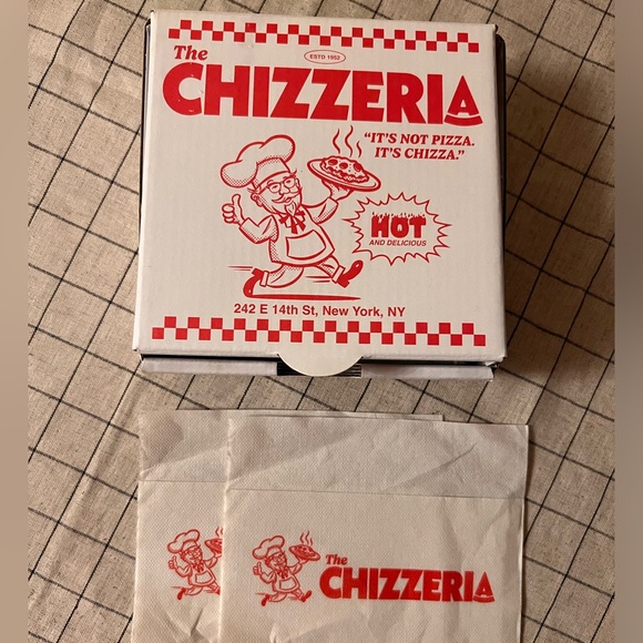 KFC Chizza Kentucky Fried Chicken Pizza Chizzeria Box Napkins Col Sanders Used - Picture 1 of 8
